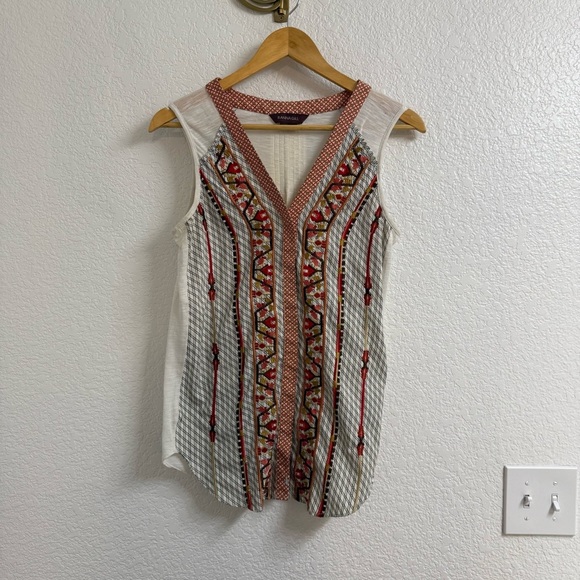 Anthropologie Ranna Gill Medium Padmini embroidered tank size small - Picture 1 of 4
